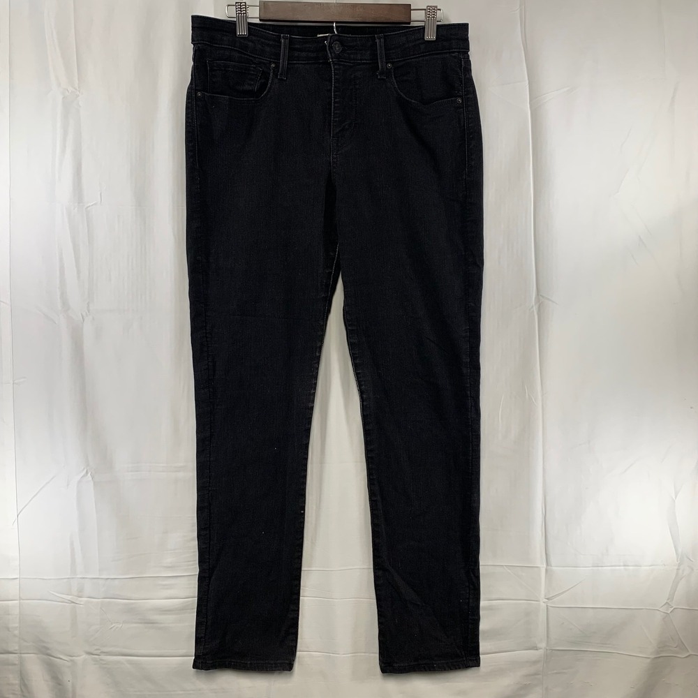 Levi's Classic Mid Rise Skinny Jeans Womens 12 Black Stretch Denim‎ 58575-0164